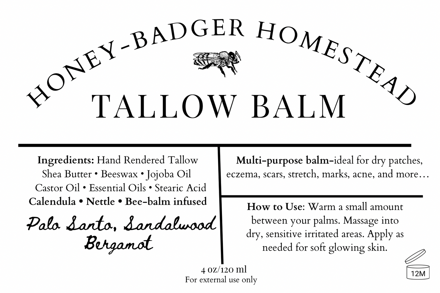 Seasonal Tallow Balm
